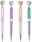 HQdeal Kristall Diamant Kugelschreiber, 4 Stück kristall kugelschreiber, Metallic Kugelschreiber, Schön Stifte mit Großen Diamanten fur Mädchen, Damen, Kinder