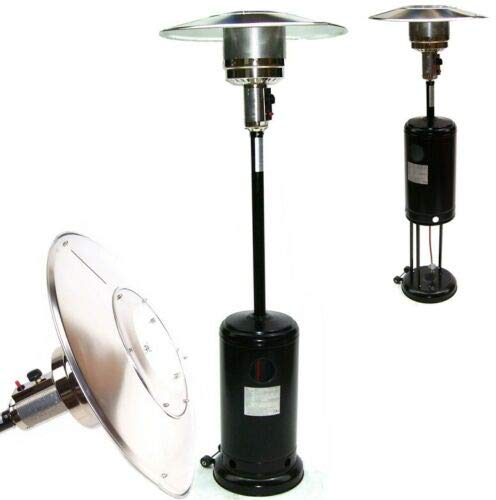 Gas Heizpilz Terrassenheizstrahler 13KW Heizstrahler 56700 Gasheizer Terrasse, Terrassenheizer 13000W, Gas-Heizstrahler, Heizpilz mit stufenloser Regulierung, Transportrollen, Umkippsicherung AWZ