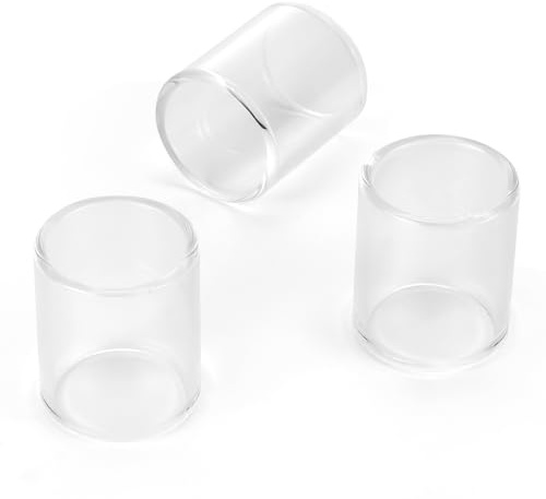 Swhmc Guitar Slide, 3pcs, Glass, Transparent