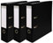 Exacompta 918401SE 3er Pack Kunststoff-Ordner. Made in Germany. Kunststoffbezug außen und Papierbezug innen 8 cm breit DIN A4 MAXI schwarz Ringordner Aktenordner Briefordner Büroordner