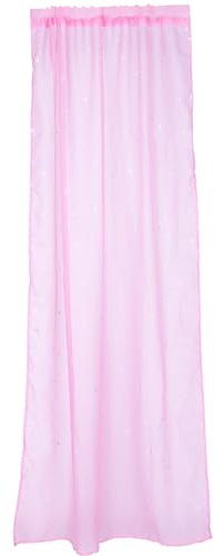 Veemoon 1PC Voile Finestra Romantico Argento Stella Foglia Trattamento Finestra Glitter Stelle Pannello per Bambini Camera Salone 100 * 200 Cm (Rosa)