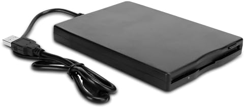 3,5 USB-Diskettenlaufwerk, Externer Austauschbarer Tragbarer Kartenleser Ultraflaches Externes Diskettenlaufwerk für PC Win 10/7/8 / XP Vista M-a-c Schwarz