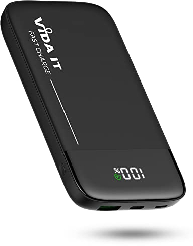 Vida IT vZap 10000mAh Power Bank per Gilet Giacca Giubbotto Riscaldato USB Batteria Esterna Ricaricabile Caricatore Portatile Rapido Caricabatterie per iPhone Samsung Android Cellulare 22,5W PD QC