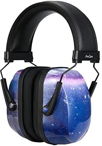 Procase Casque Anti Bruit Enfant Bébé, Protection Auditive, Réglable Confortable, avec une Atténuation de SNR 34dB, Serre-tête Souple- Etoile Bleu