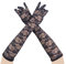 AWOCAN Damen Spitze Elegant Lange Handschuhe Courtesy Sommerhandschuhe für Hochzeit Party und Teeparty 1920er Vintage Kostüme, Schwarz , One size