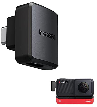CYNOVA One RS Mikrofon-Adapter für Insta360, unterstützt 3,5-mm-Audio-USB-C-Anschluss, Action-Kamera-Zubehör, horizontale Version