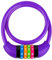 GOLDPOOL Children's Bicycle Lock Colourful Combination Lock Bicycle Purple Bicycle Lock with Numbers 650 x 11 mm, Cable Lock Code Combination, Children's Bicycle Lock 4-Digit Resettable Combination