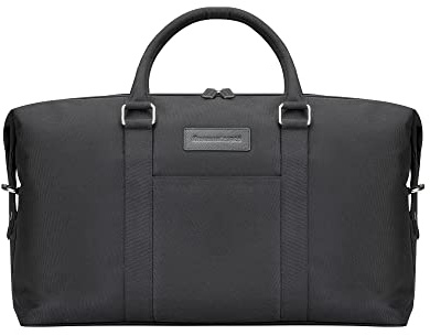 dbramante1928 - Broadway Weekender Bag - Handgefertigt aus strapazierfähigem, recycelten Kunststoffmaterial - Zwei Tragegriffe & Verstellbarer Schulterriemen - Kabinenfre&lich - Schwarz