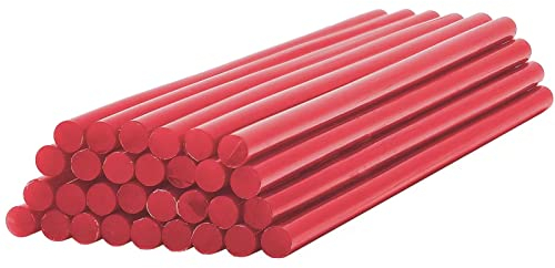 EKKJNQ Lot de 30 crayons de colle chaude colorés pour pistolet à colle chaude 7 x 200, 11 x 200 mm pour pistolet à colle chaude (grand rouge 11 mm)