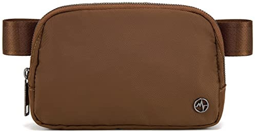 Pander Gürteltasche für Damen, modische Hüfttaschen, Crossbody-Taschen, Gürteltasche mit verstellbarem Riemen, braun, Einheitsgröße, Solide