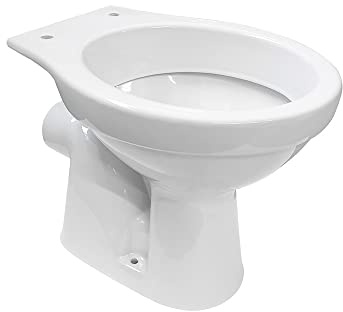 Stand WC Toilette Abgang Waagerecht Wand Tiefspüler Weiß Stehend NEU