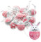 com-four® 12x Dekoaufhänger Ostern - Osterhase in Ei-Form aus robustem Metall - Osterdeko zum Aufhängen an Strauch, Baum, Tür und Fenster - Aufhänger für den Osterstrauß (rosa)