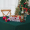 Yrendenge Grün Weihnachten Leinenoptik Tischdecke Wasserabweisend Abwaschbar Tischwäsche, Fleckschutz Optik Tischdecken, Lotuseffekt Party Tisch Weihnachtsdekoration Tischdecke, 130x220 cm