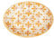 Tranquillo Seifenschale Floral oval aus Steingut mit gelbem Print, mit Löchern für den Wasserablauf, 14 x 9,5 x 2 cm