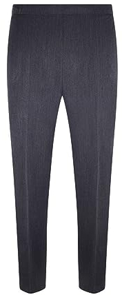 Dollar Jeans Ladies Bowls Trousers Grey Stretch Pants Non Stretch Waist 10-22 Pockets Womens (as8, Numeric, Numeric_10, Regular, Regular)