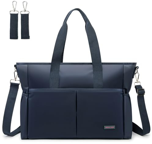 ROYALFAIR Baby Wickeltasche Klein für Unterwegs Reise Wickeltasche Bote Messenger mit Isoliertasche und Befestigungshaken (42 x 33 x 18 CM, Saphirblau)