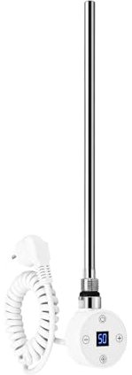 EMKE Elemento Calefactor eléctrico de 1200W, Calentador de Cartucho Blanco con Controlador de Temperatura, Calentador de radiador con Temporizador