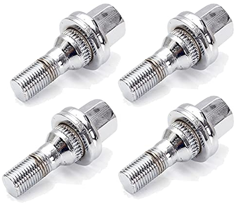 Pernos De Rueda,Tornillo De Rueda 4 / 16pcs M12x1.25 Tornillos De Rueda Cromada De Aluminio De Aluminio De 17 Mm Kit De Tuercas Uso Apto para Peugeot 1007 206 207 406 407 607 2000-2008 (Size : 4PCS)