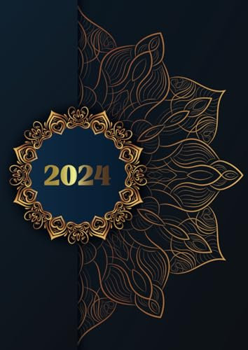 Agenda Giornaliera 2024: 2 Pagine per Giorno con Orari XXL, 12 Mesi da Gennaio a Dicembre, Pianificatore Italiano Grande