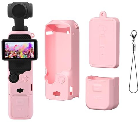 Coque de protection en silicone pour DJI Osmo Pocket 3 (ensemble 1 rose)