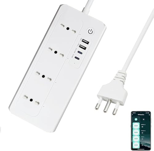 Xenon Matter Smart Power Strip Überspannungsschutz Steckdose 2 Ladeanschlüsse Type-C 20W 16A 3500W einzelne Schalter kein Hub erforderlich kompatibel mit Alexa