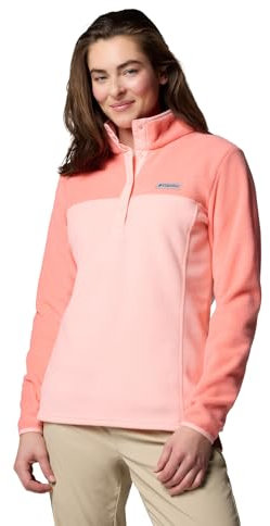Columbia Benton Springs 1/2 Snap Pull Over 2, Pull Over in pile Donna, Sabbia Rosa/Alpenglow, XS