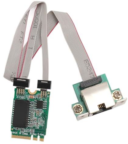 M.2 A + E-Netzwerkkarte, 1000/100/10 Mbit/s Bent Pin Gigabit Ethernet Single Port RJ45 Server-Netzwerkkarte mit I210AT-Chip für Computer