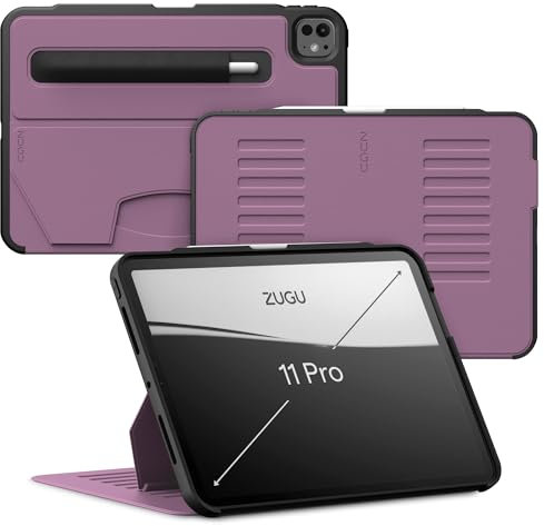 ZUGU CASE iPad Pro 11 Zoll Hülle (M4 / M5) 2024/2025 schlanke Schutzhülle 8 Winkel-Ständer magnetisch, Aufladen iPad Stiftes Auto Sleep/Wake Up [ Pro11 Beere Violett ]