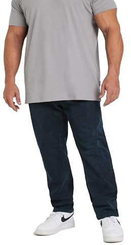 BadRhino Big & Tall Ink Straight Leg Stretch Jeans - Men's - Plus Size Curve Blue