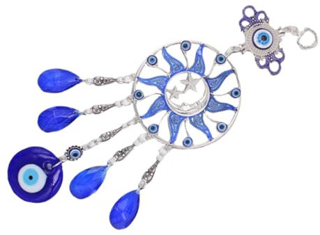 Zerodeko Wandschmuck Zuhause Hängender Für Den Innenbereich Böser Blick - Federn Romantischer Metall