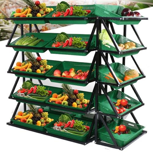 Regal für kommerzielle Supermärkte, Obst- und Gemüse-Regal, groß, Metall, für Obst und Gemüse, Verkauf, große Snack-Regale