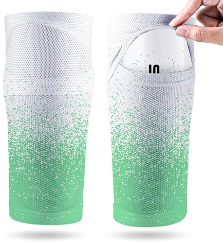 Parastinchi Manicotti Protettivi Polpaccio Protezione Calzino Protezioni Per Bambini Adolescenti Adulti Corsa Giochi di Calcio Leggero Parastinchi