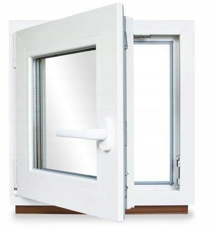 Fenster 500x600 mm DIN Links | Kellerfenster mit Doppelverglasung und Stahlverstärkung | Kunststofffenster mit Dreh-Kipp-Funktion | Kippfenster für Garage, Keller, Gartenhaus | Weiß