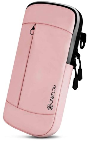 ONEFLOW Urban Sling für iPhone 17 Pro Max Handytasche zum Umhängen, Handy Gürteltasche und Armband kombiniert, Handy Umhängetasche mit Geldbörse für Damen und Herren, Rosa