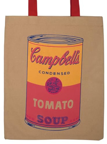 Andy Warhol Campbell's Soup Tote Bag: Includes Limited Edition Pins