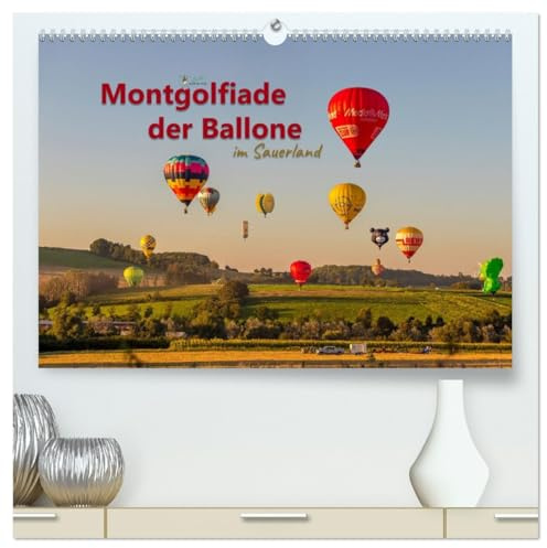 Montgolfiade der Ballone im Sauerland (hochwertiger Premium Wandkalender 2026 DIN A2 quer), Kunstdruck in Hochglanz: Heißluftballone auf der WIM, ... Sauerlands rund um Warstein. (CALVENDO Natur)