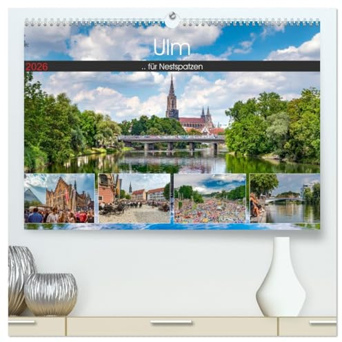 Ulm für Nestspatzen (hochwertiger Premium Wandkalender 2026 DIN A2 quer), Kunstdruck in Hochglanz: Aufnahmen der Stadt Ulm am Tage (CALVENDO Orte)