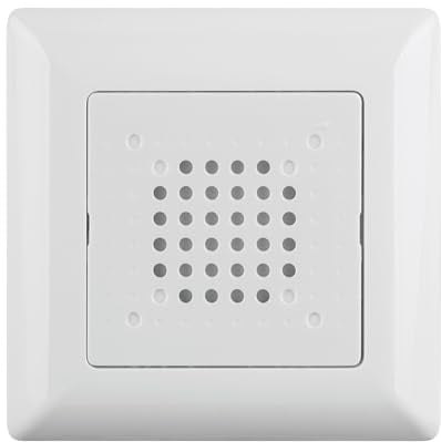 Grothe Unterputz Läutewerk Türklingel, bis 80 dB, für 50x50 Schalterprogramme, inkl. Montageblech & Rahmen, 8–12V AC, UP-LTW 120 Weiß (klassischer Klang & langlebiger Dauerbetrieb)