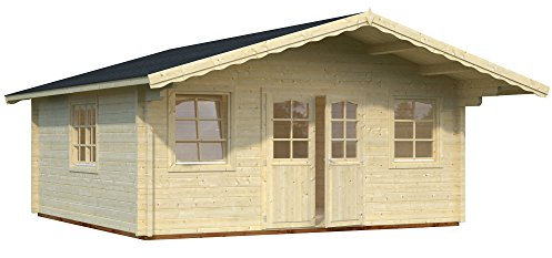 Palmako Blockbohlenhaus Helena 24,6 70 mm natur Isolierglas
