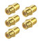 VCE Adaptador RG6 Coaxial Acoplador RG6 Conector de Cable Coaxial tipo F Hembra a Hembra Chapado en Oro - 5 Unidades