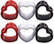 Longbeauty 8mm-22mm Acryl Tunnel Herz Ohrtunnel 6er Set Flesh Tunnel Plugs 3-Farben Schwarz Rot Weiß Fleshtunnels Expander Ohrschmuck Fashion Körperschmuck, Stil A, 14MM