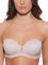 Selene, Reggiseno Donna a Fascia, con Coppe Pre-Formate, Ferretto e Trasparenze, Spalline Inseribili, Collezione Esmeralda, Colore Terra, Taglia 3D