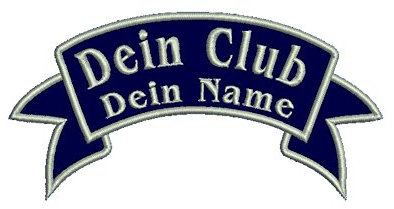 Aufnäher obere Schwinge S3 mit Wunschtext (29x14cm)