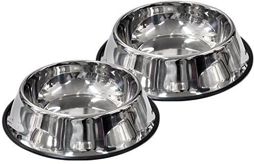 Scarlet pet | Hundenapf »Bowl« mit Rutschsicherung; Edelstahl mit Gummirand; für Wasser oder Futter; in diversen Größen; einzeln oder Paar (1 x 30 cm)