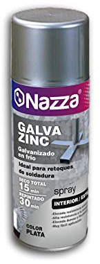 Spray Galvanizado en Frío | Galvazinc Plata | Especialmente indicado para proteger al metal | Formato de 400 Ml.