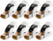 deleyCON 8x RJ45 Connettore 10 Gbit/s Senza Attrezzi Morsetto di Taglio LSA per LAN Ethernet Cavo di Posa - Per Cavi di Rete CAT6a CAT7 CAT7a CAT8 Cavo PoE Schermato Custodia in Metallo