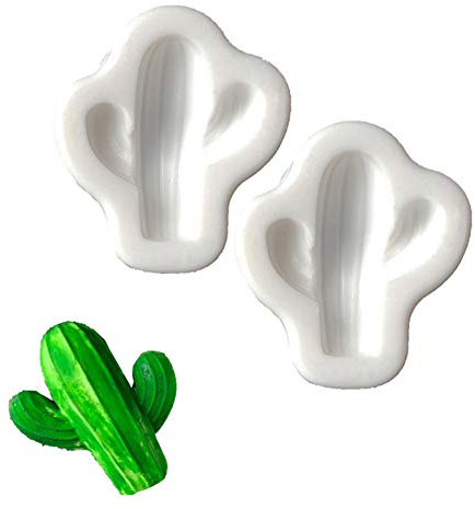 DUBENS 2 Stück Kaktus Form Fondant Kuchen Silikon Form Süßigkeit Schokolade Formen Cookies Pastry Mould Kekse Backen Kuchen Dekoration Werkzeuge