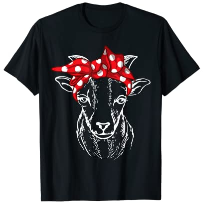 Damen Goats Bandana Tierliebhaber T-Shirt