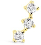 SINGULARU - Einzelner Ohrring Triple Spark. Sterlingsilber mit 18 kt Goldbeschichtung. Schmuck für Damen