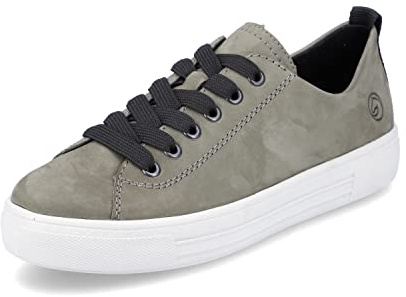 Remonte Damen Bequemschuhe D0900, Frauen Schnürhalbschuhe,lose Einlage,Komfortschuhe,Halbschuhe,schnürschuhe,schnürer,bequem,grün,36 EU / 3.5 UK